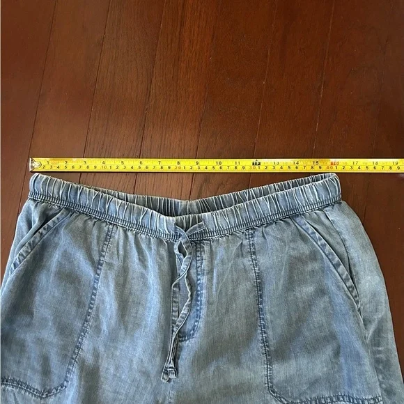 $168 Splendid  Angie Indigo Pant Sz L cropped wide leg super soft & lightweight - Picture 12 of 14